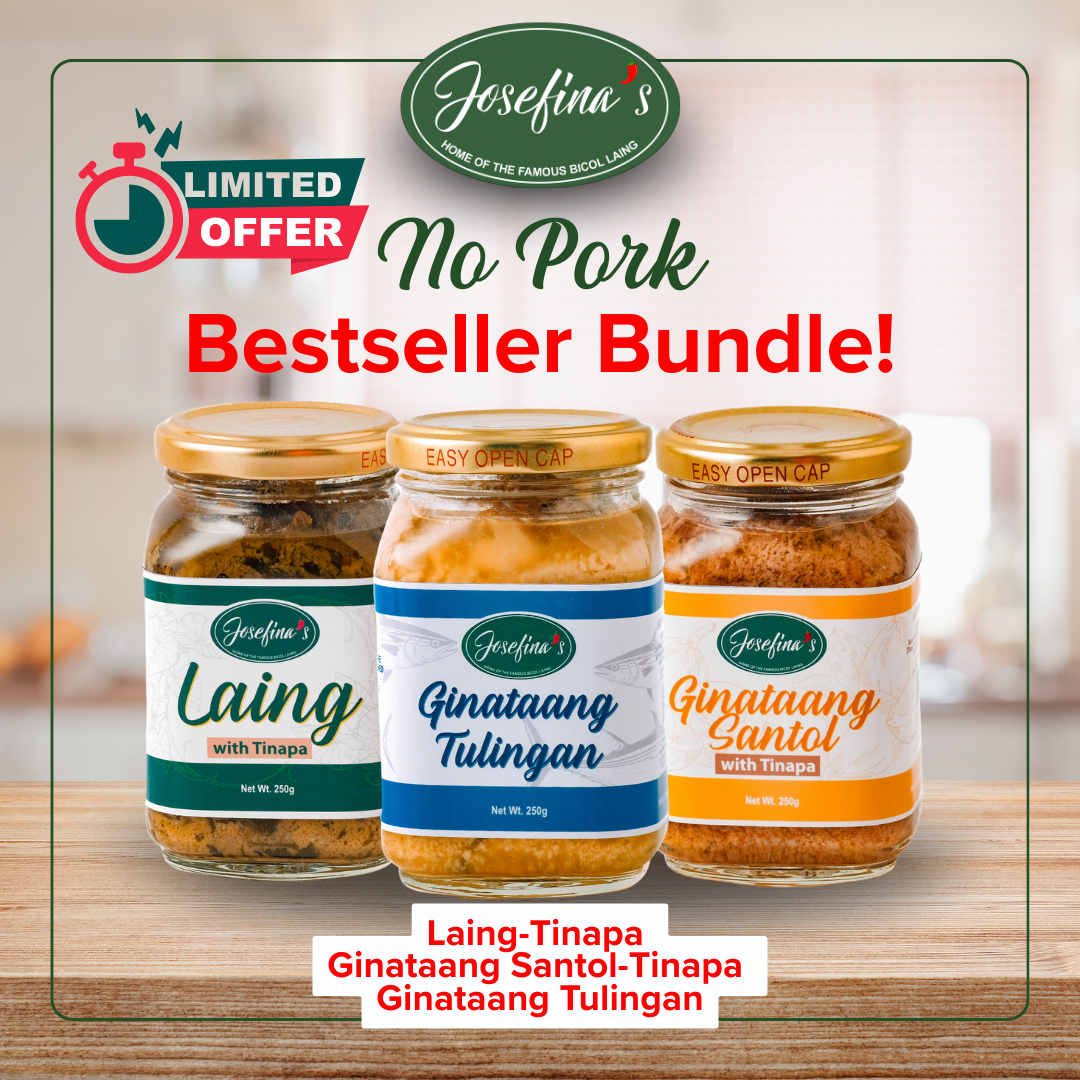 [TRIO] Josefina's No Pork Sampler Set - Laing-Tinapa, Ginataang Santol-Tinapa, Ginataang Tulingan 250gms