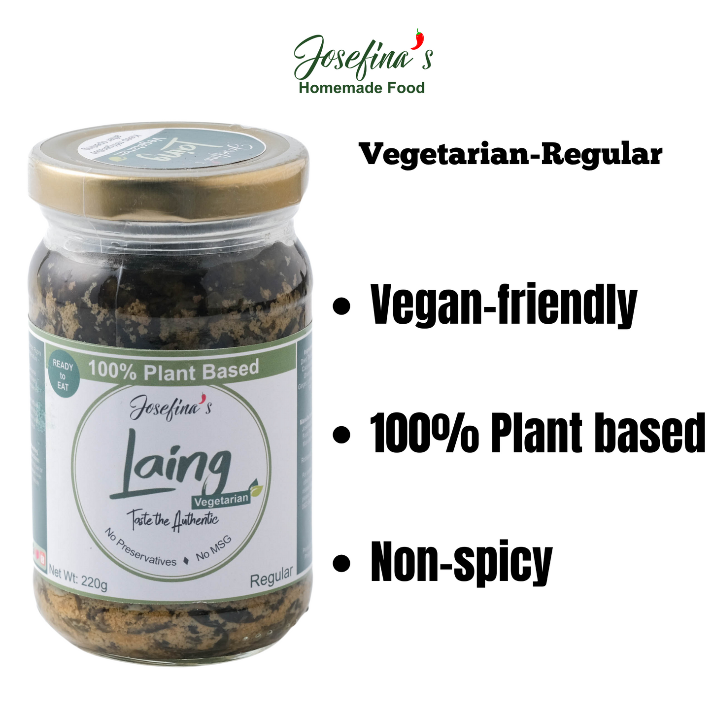 Josefina's Vegetarian Laing | 100% Plant-Based Ingredients