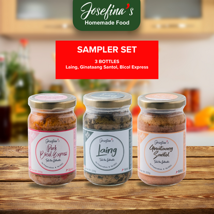 Josefina's Sampler Set | Trio Set - Laing, Ginataang Santol, Bicol Express