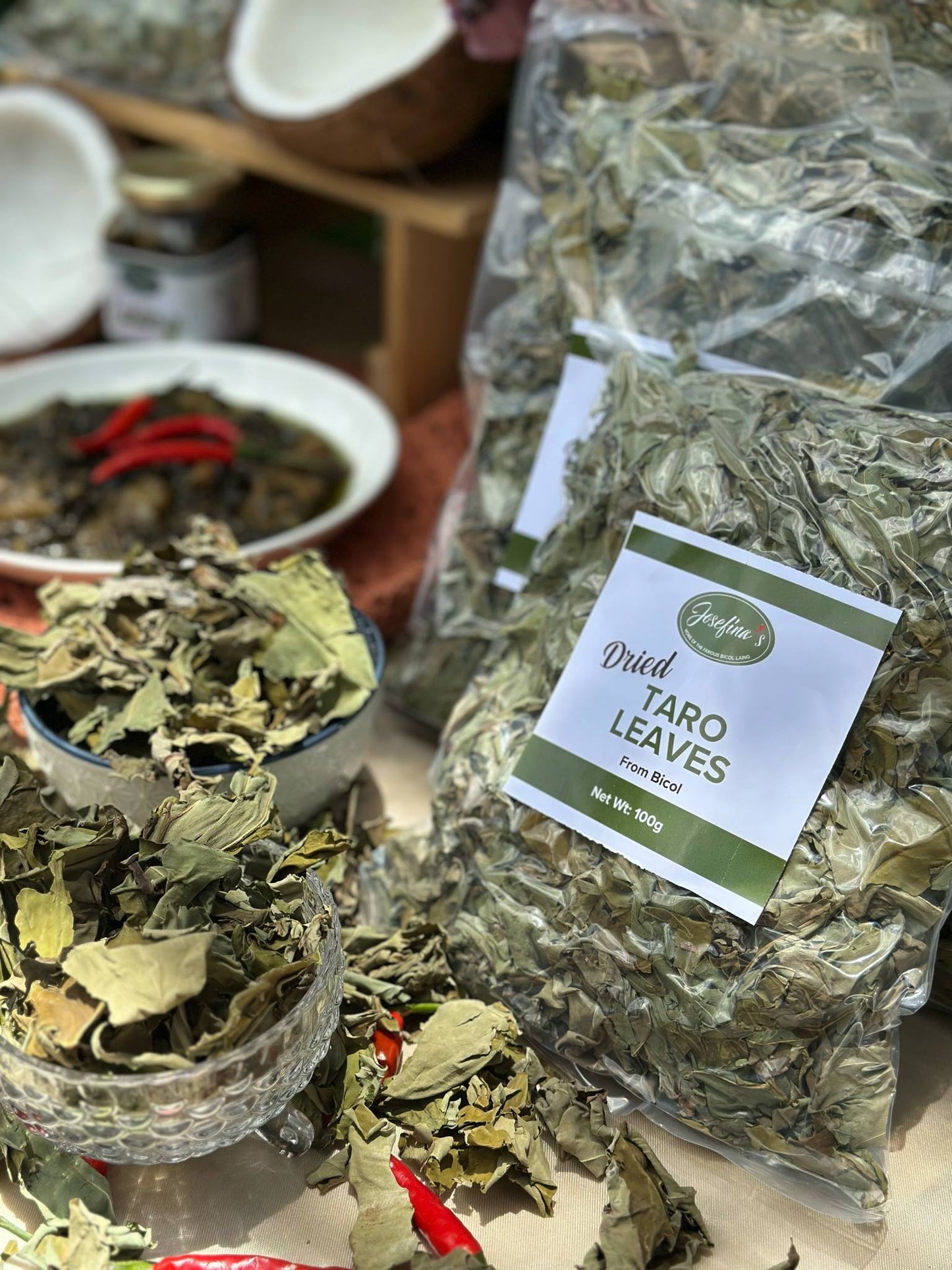 Josefina’s Dried Taro or Gabi Leaves from Bicol | Dahon ng Natung or Katnga