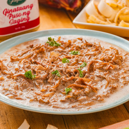 Josefina's Ginataang Puso ng Saging with Tinapa