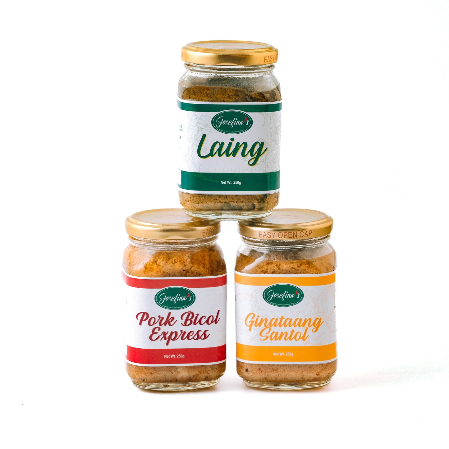 Josefina's Sampler Set with Pork | Trio Set - Laing, Ginataang Santol, Bicol Express